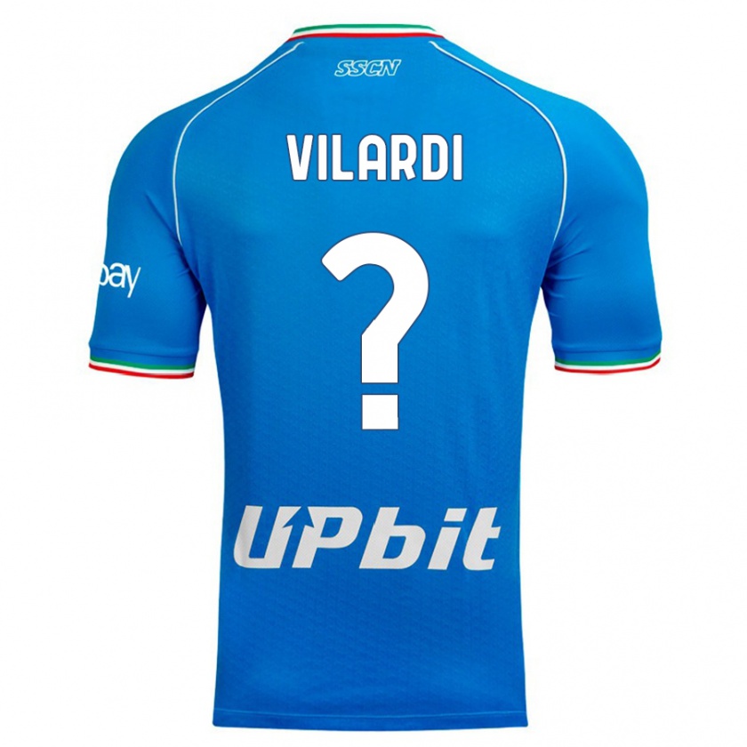 Kandiny Bambino Maglia Mario Vilardi #0 Cielo Blu Kit Gara Home 2023/24 Maglietta