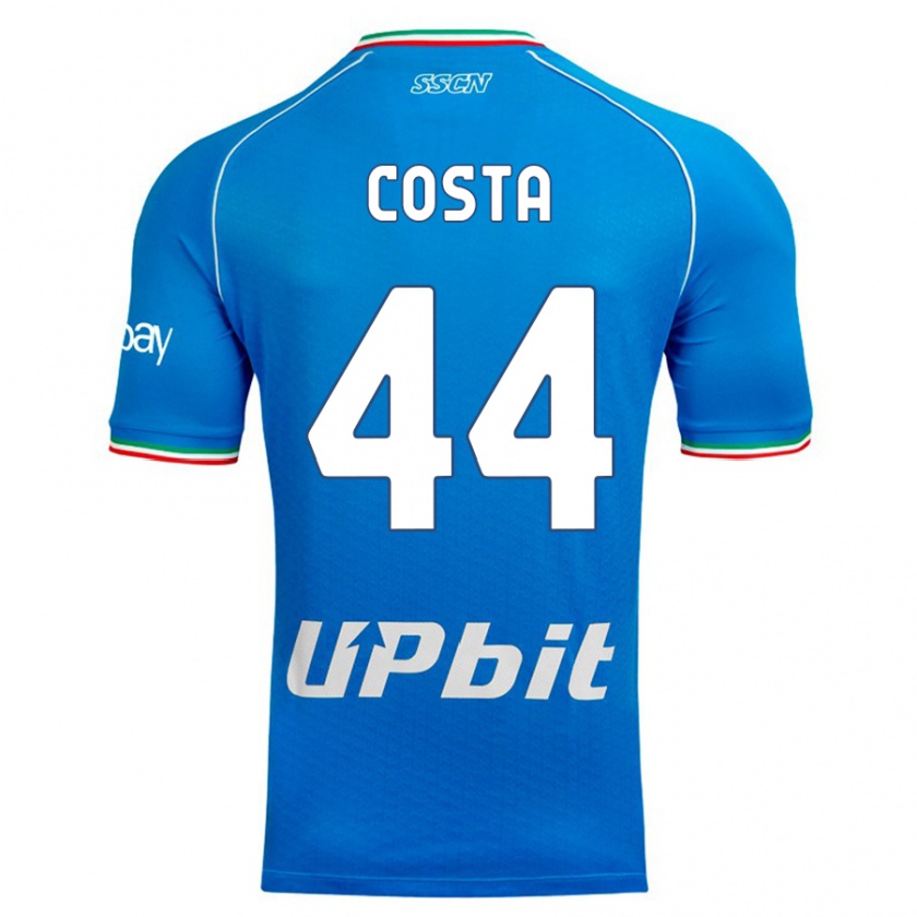 Kandiny Kinderen Filippo Costa #44 Hemelsblauw Thuisshirt Thuistenue 2023/24 T-Shirt België