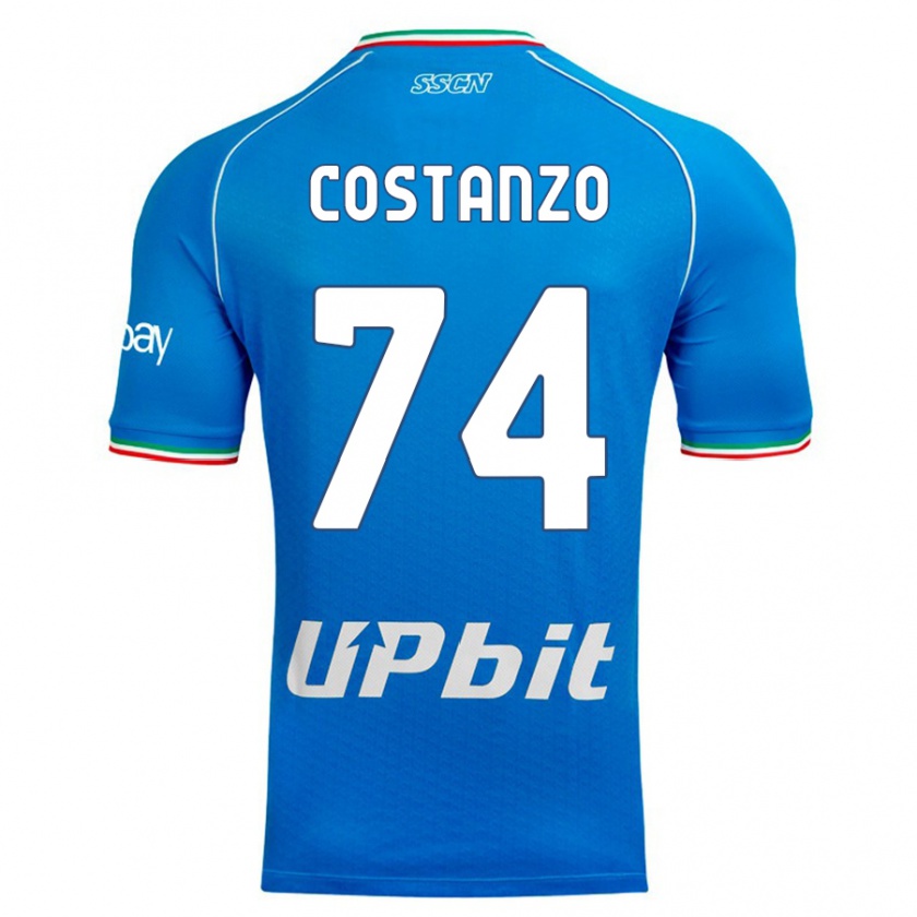 Kandiny Bambino Maglia Davide Costanzo #74 Cielo Blu Kit Gara Home 2023/24 Maglietta