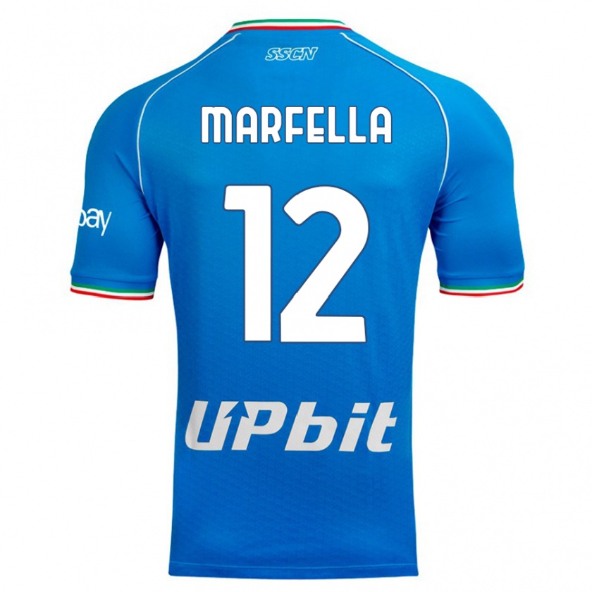 Kandiny Bambino Maglia Davide Marfella #12 Cielo Blu Kit Gara Home 2023/24 Maglietta