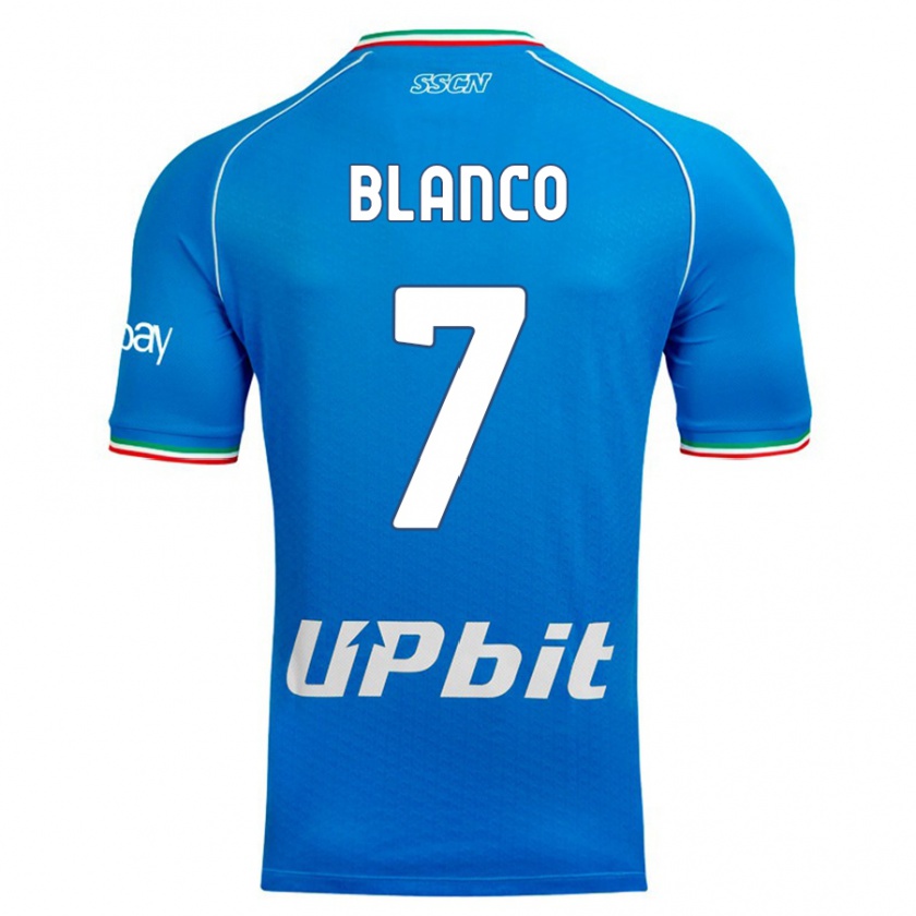 Kandiny Bambino Maglia Gimena Blanco #7 Cielo Blu Kit Gara Home 2023/24 Maglietta