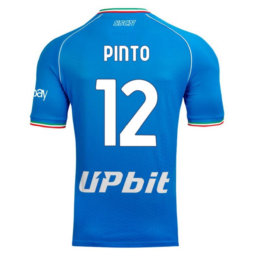 Kandiny Kinderen Ciro Pinto #12 Hemelsblauw Thuisshirt Thuistenue 2023/24 T-Shirt België