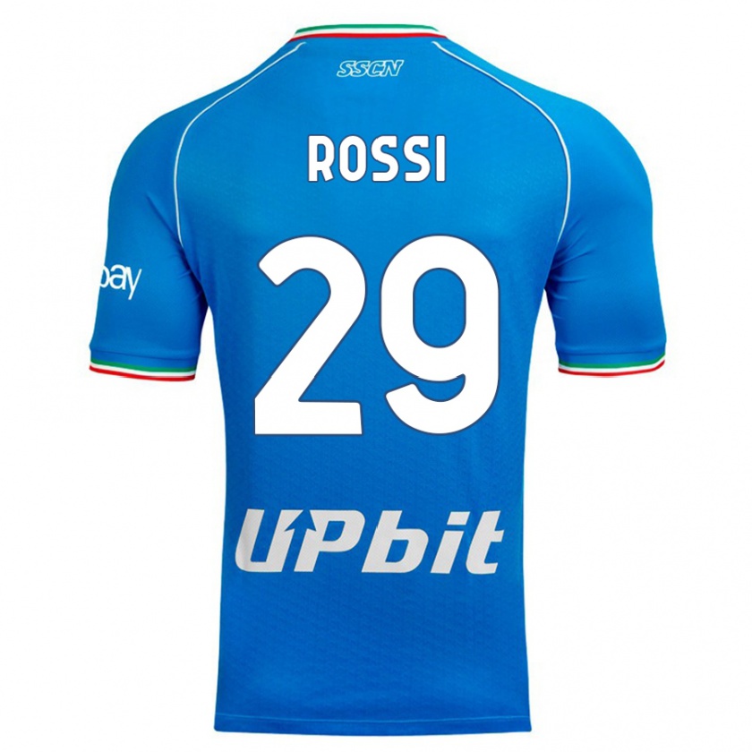 Kandiny Kinderen Francesco Rossi #29 Hemelsblauw Thuisshirt Thuistenue 2023/24 T-Shirt België