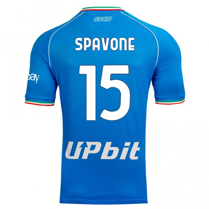 Kandiny Kinderen Alessandro Spavone #15 Hemelsblauw Thuisshirt Thuistenue 2023/24 T-Shirt België