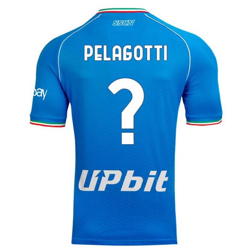 Kandiny Bambino Maglia Ludovico Benjamin Pelagotti #0 Cielo Blu Kit Gara Home 2023/24 Maglietta