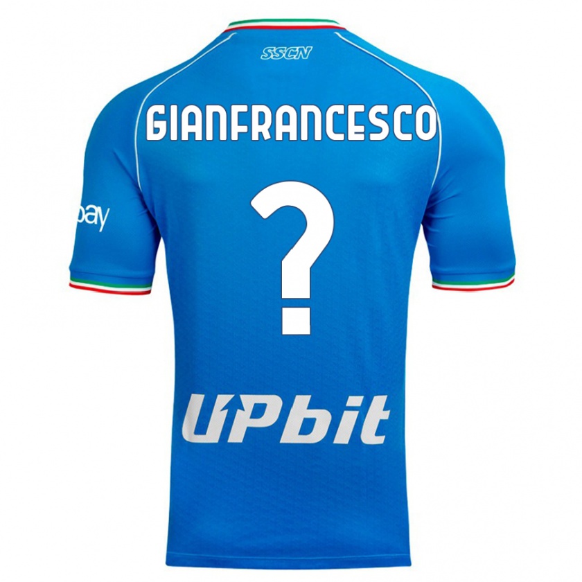 Kandiny Kinderen Sergio Gianfrancesco #0 Hemelsblauw Thuisshirt Thuistenue 2023/24 T-Shirt België