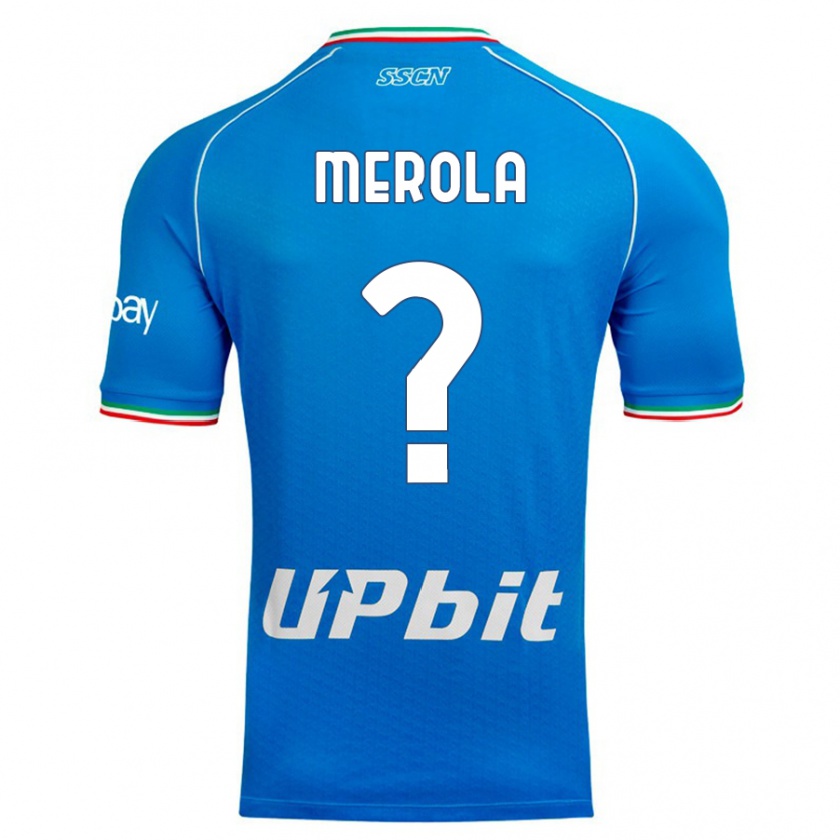 Kandiny Bambino Maglia Marco Merola #0 Cielo Blu Kit Gara Home 2023/24 Maglietta