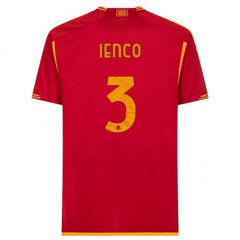 Kandiny Bambino Maglia Simone Ienco #3 Rosso Kit Gara Home 2023/24 Maglietta