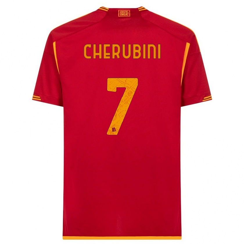 Kandiny Bambino Maglia Luigi Cherubini #7 Rosso Kit Gara Home 2023/24 Maglietta