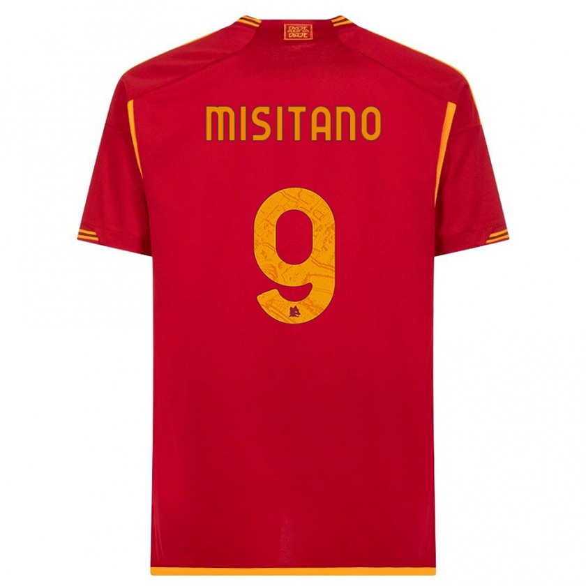 Kandiny Niño Camiseta Giulio Misitano #9 Rojo 1ª Equipación 2023/24 La Camisa