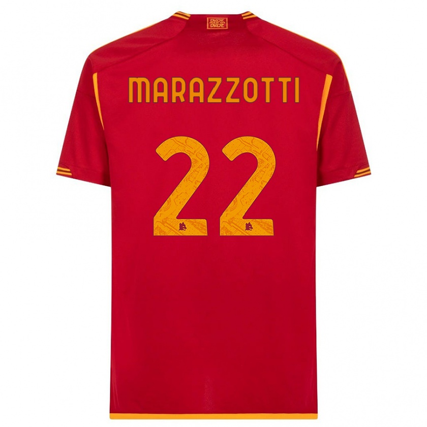 Kandiny Bambino Maglia Fabrizio Marazzotti #22 Rosso Kit Gara Home 2023/24 Maglietta