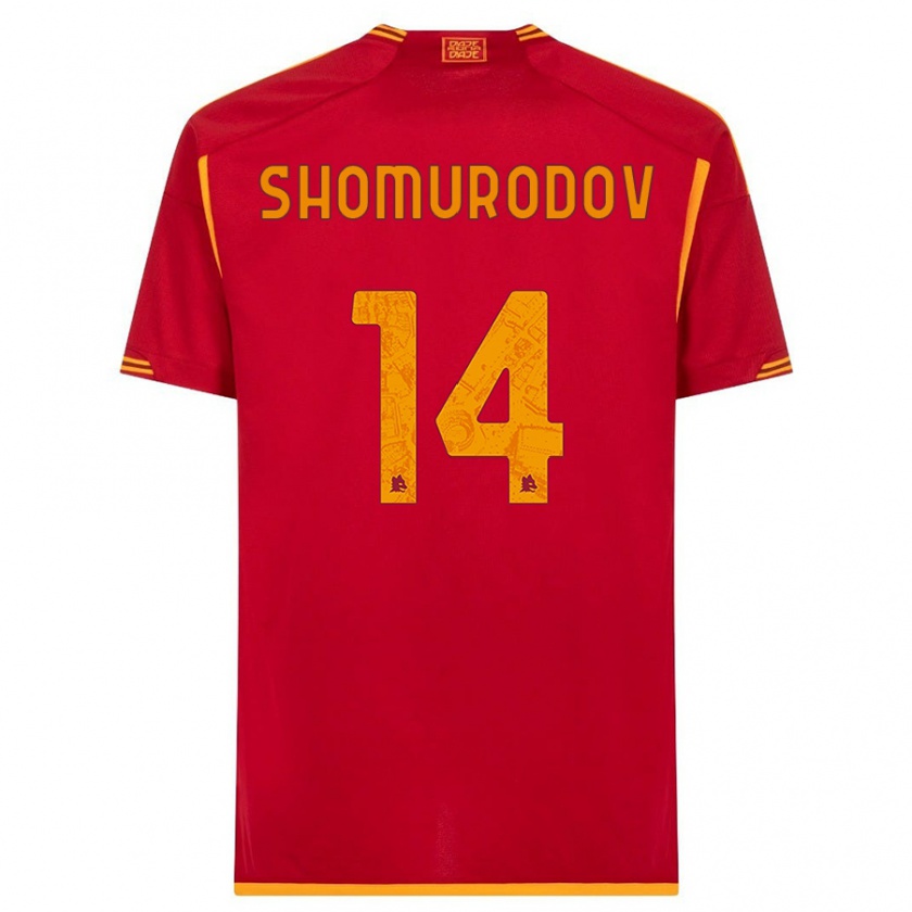 Kandiny Niño Camiseta Eldor Shomurodov #14 Rojo 1ª Equipación 2023/24 La Camisa