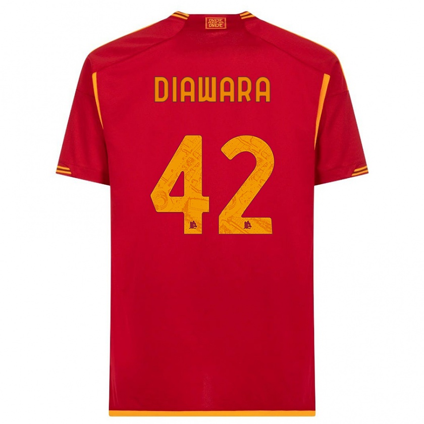 Kandiny Kinder Amadou Diawara #42 Rot Heimtrikot Trikot 2023/24 T-Shirt Österreich