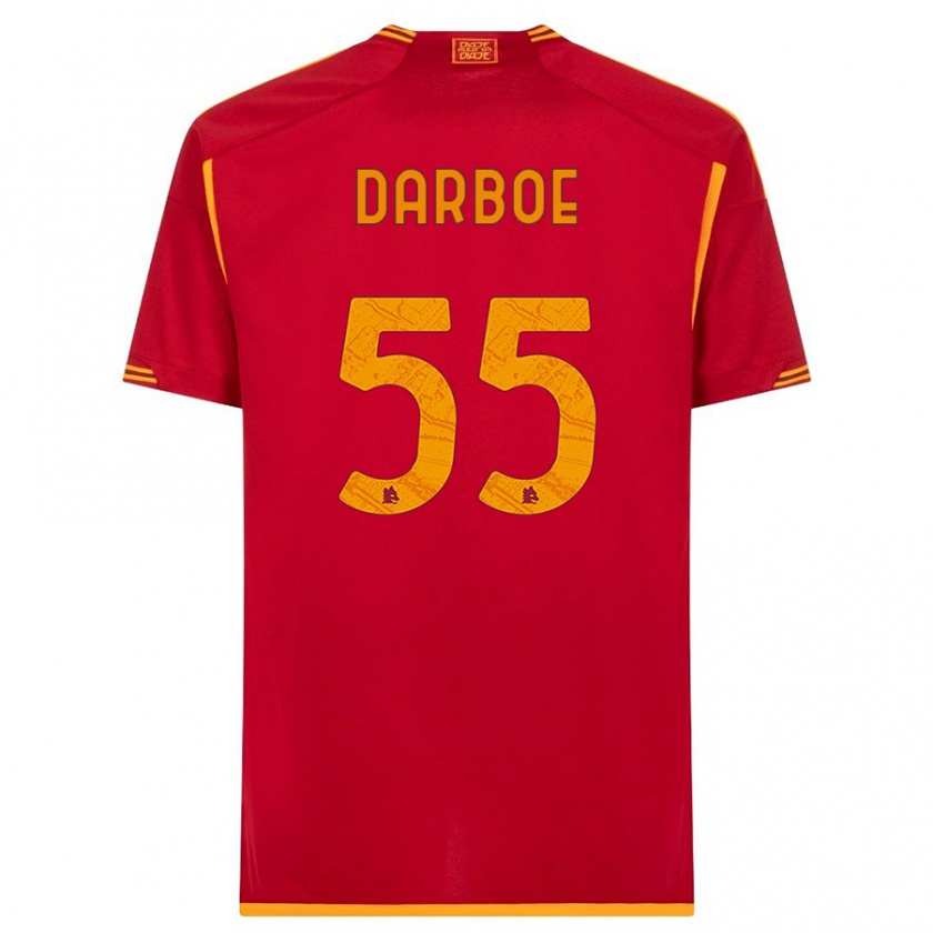 Kandiny Kinderen Ebrima Darboe #55 Rood Thuisshirt Thuistenue 2023/24 T-Shirt België