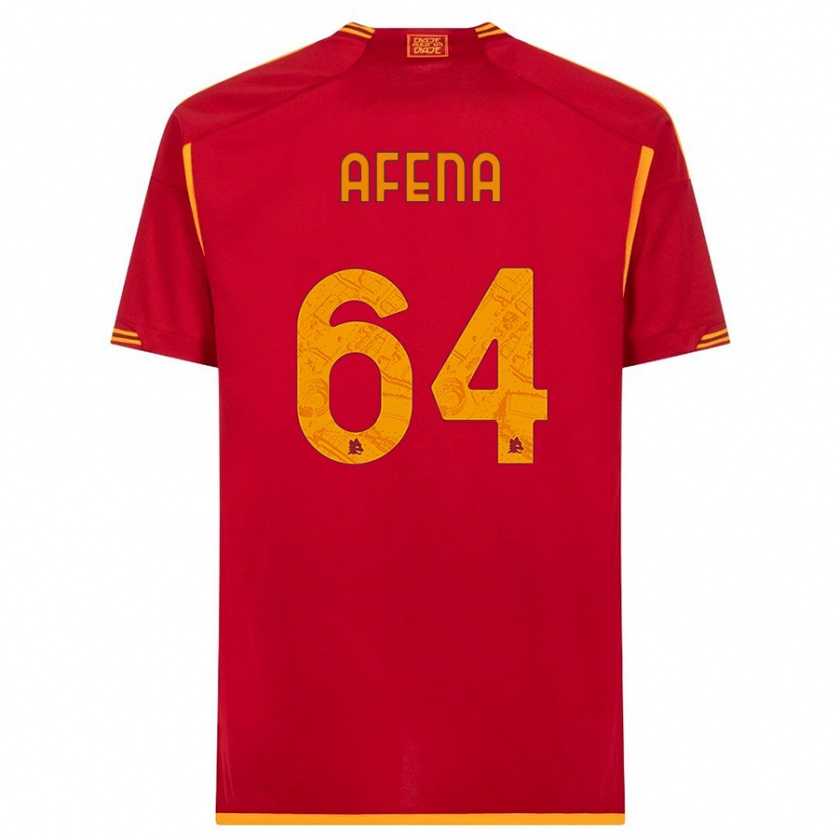 Kandiny Niño Camiseta Felix Afena-Gyan #64 Rojo 1ª Equipación 2023/24 La Camisa