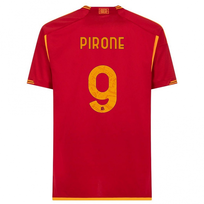 Kandiny Niño Camiseta Valeria Pirone #9 Rojo 1ª Equipación 2023/24 La Camisa