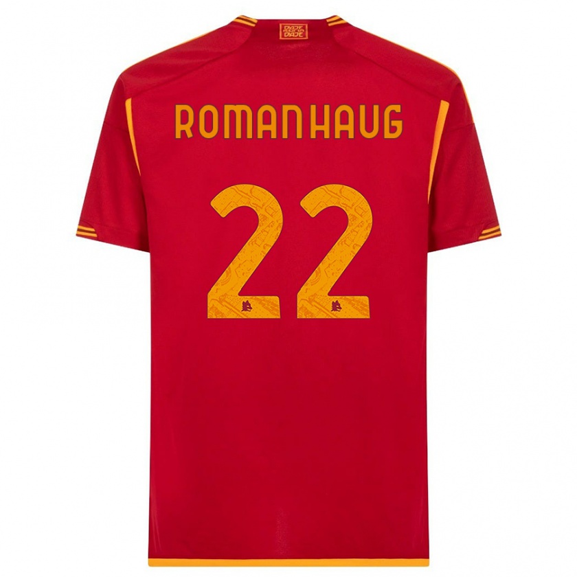 Kandiny Niño Camiseta Sophie Roman Haug #22 Rojo 1ª Equipación 2023/24 La Camisa