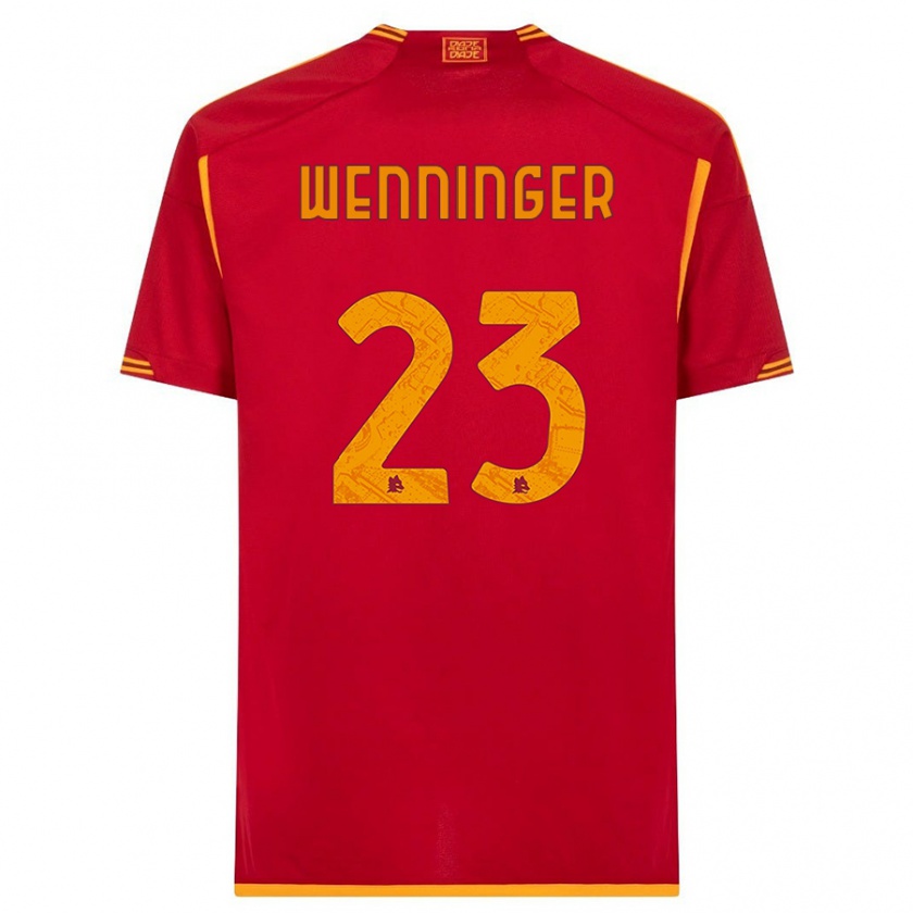 Kandiny Niño Camiseta Carina Wenninger #23 Rojo 1ª Equipación 2023/24 La Camisa