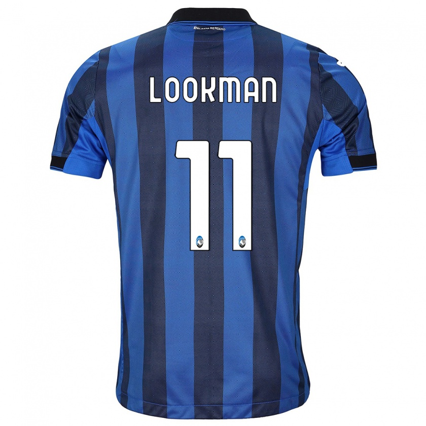 Kandiny Kinderen Ademola Lookman #11 Zwart Blauw Thuisshirt Thuistenue 2023/24 T-Shirt België