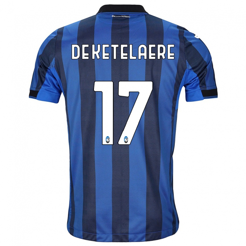 Kandiny Kinderen Charles De Ketelaere #17 Zwart Blauw Thuisshirt Thuistenue 2023/24 T-Shirt België