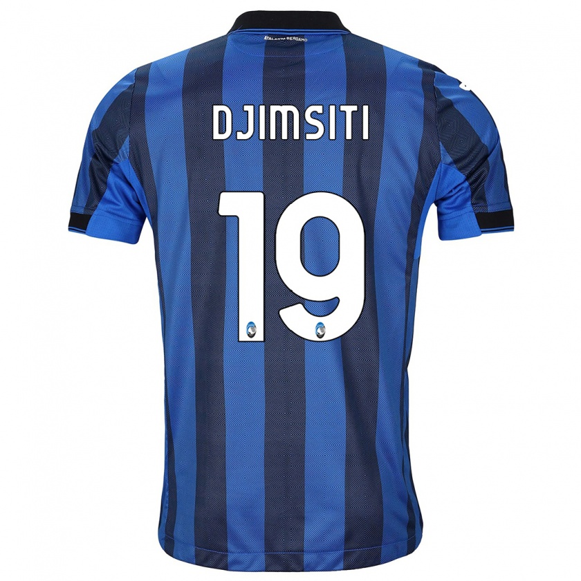 Kandiny Bambino Maglia Berat Djimsiti #19 Nero Blu Kit Gara Home 2023/24 Maglietta