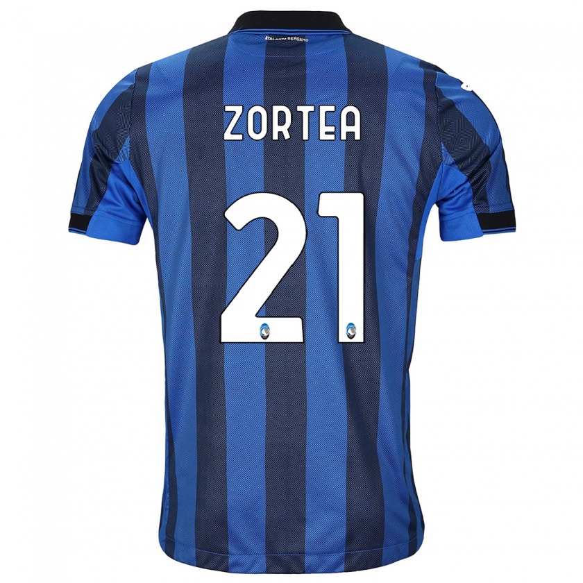 Kandiny Bambino Maglia Nadir Zortea #21 Nero Blu Kit Gara Home 2023/24 Maglietta