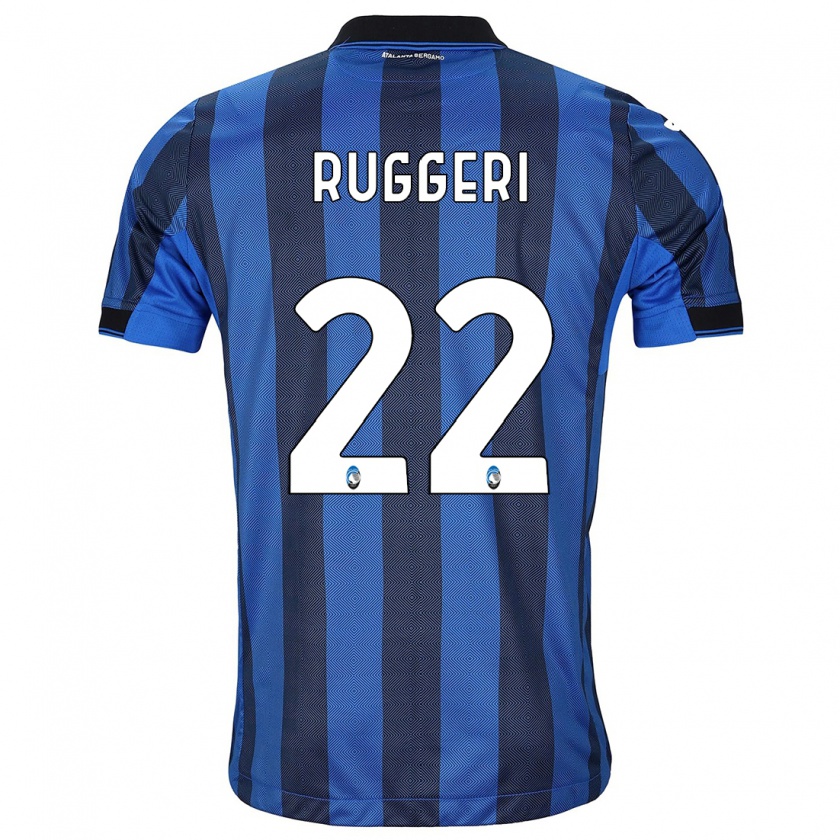 Kandiny Bambino Maglia Matteo Ruggeri #22 Nero Blu Kit Gara Home 2023/24 Maglietta