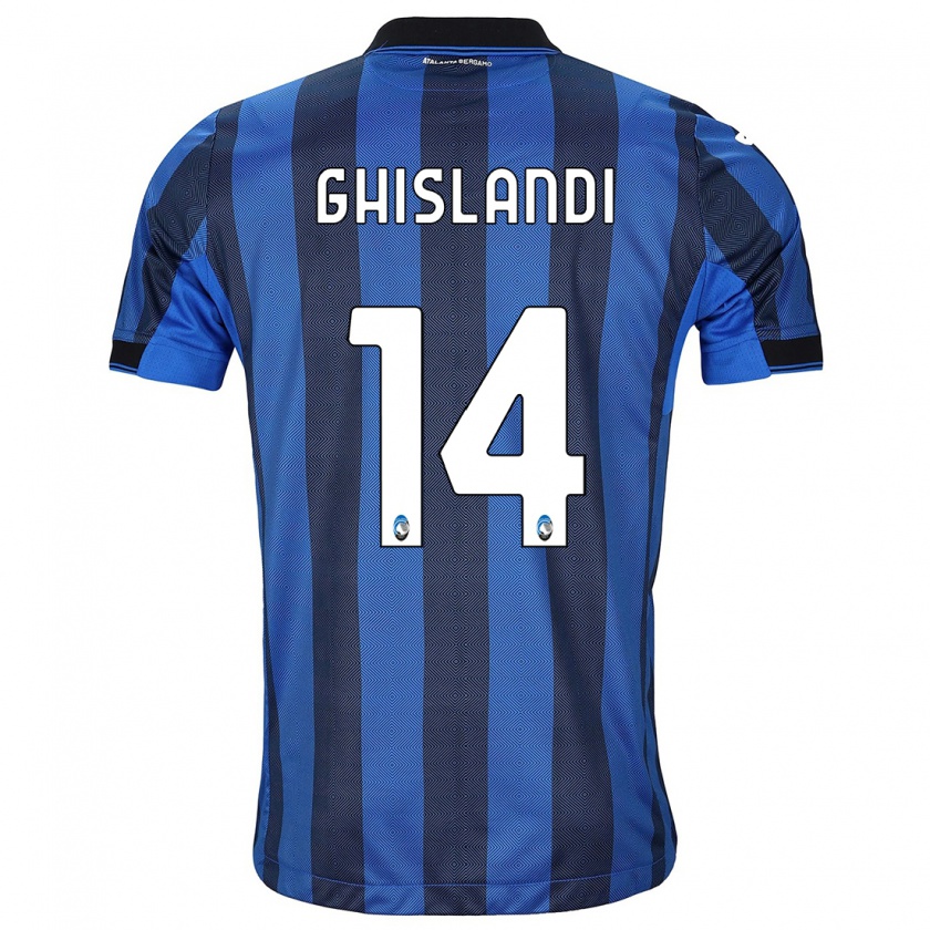 Kandiny Kinderen Davide Ghislandi #14 Zwart Blauw Thuisshirt Thuistenue 2023/24 T-Shirt België