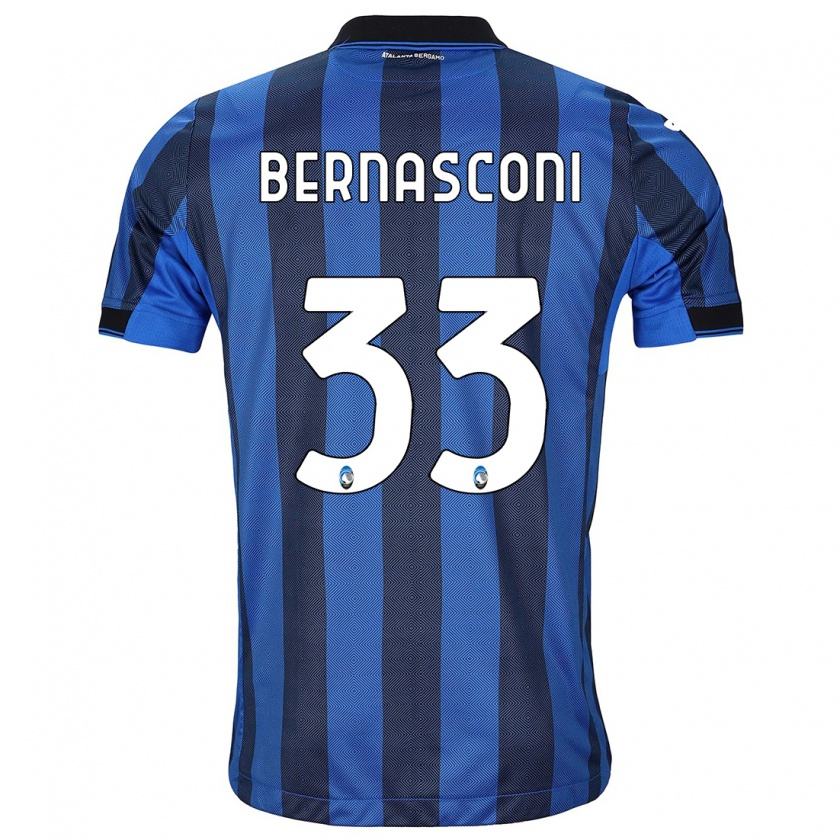 Kandiny Kinderen Lorenzo Bernasconi #33 Zwart Blauw Thuisshirt Thuistenue 2023/24 T-Shirt België