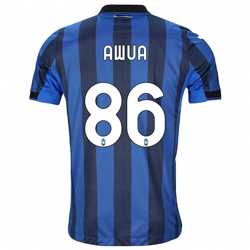 Kandiny Bambino Maglia Theophilus Awua #86 Nero Blu Kit Gara Home 2023/24 Maglietta