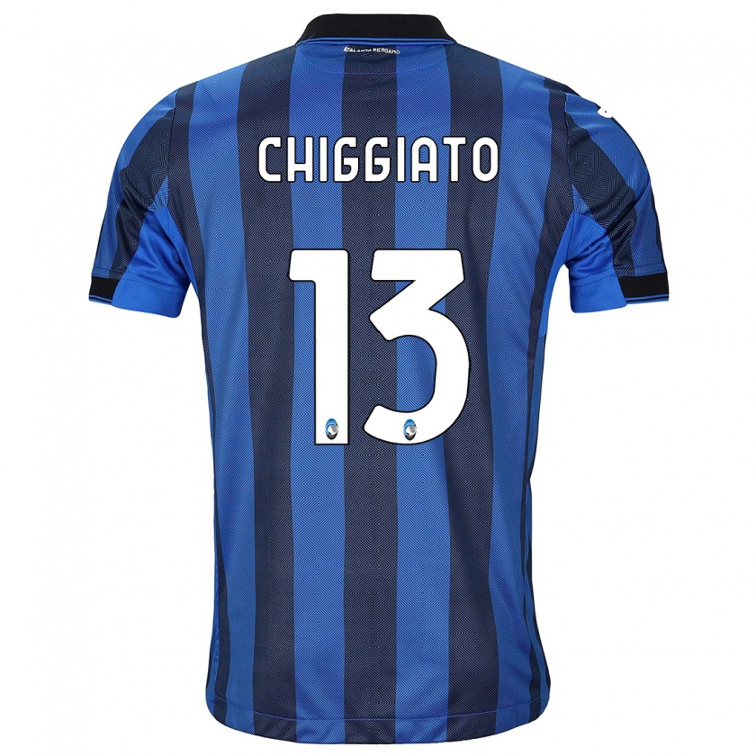 Kandiny Kinderen Gabriele Chiggiato #13 Zwart Blauw Thuisshirt Thuistenue 2023/24 T-Shirt België