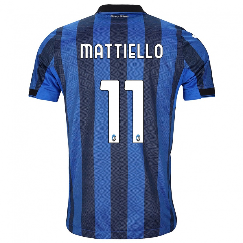 Kandiny Kinder Federico Mattiello #11 Schwarz Blau Heimtrikot Trikot 2023/24 T-Shirt Österreich