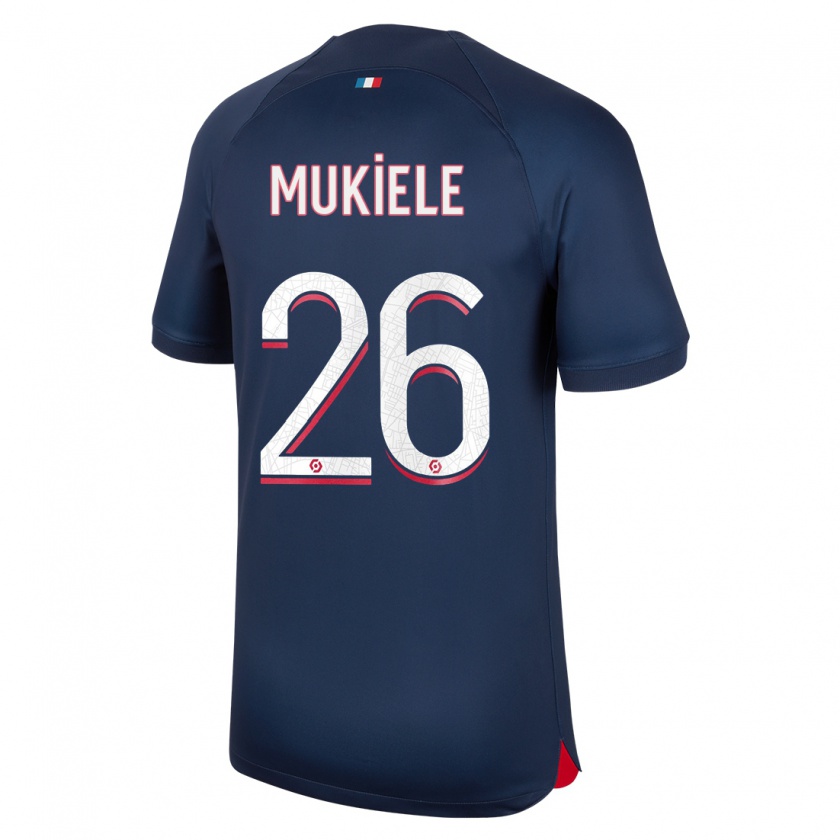 Kandiny Bambino Maglia Nordi Mukiele #26 Blu Rosso Kit Gara Home 2023/24 Maglietta