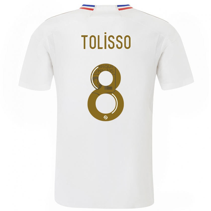 Kandiny Kinderen Corentin Tolisso #8 Wit Thuisshirt Thuistenue 2023/24 T-Shirt België