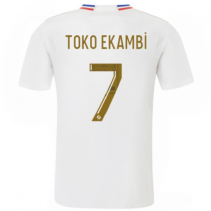 Kandiny Bambino Maglia Karl Toko Ekambi #7 Bianco Kit Gara Home 2023/24 Maglietta