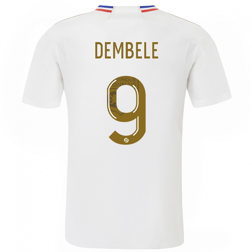 Kandiny Dzieci Moussa Dembele #9 Biały Domowa Koszulka 2023/24 Koszulki Klubowe