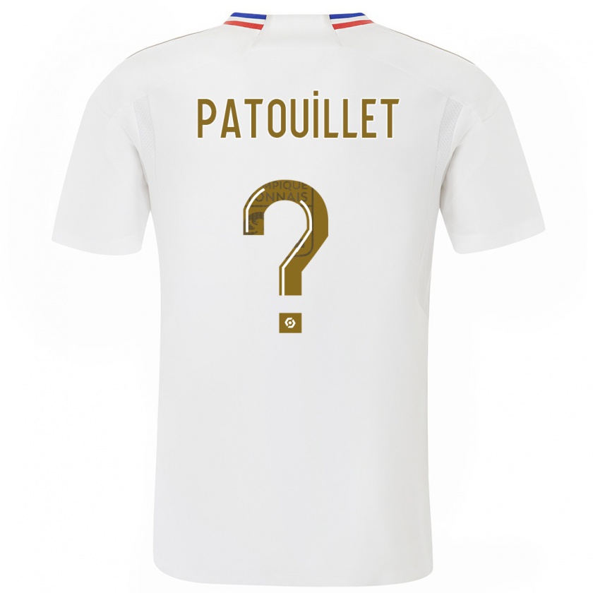 Kandiny Kinderen Mathieu Patouillet #0 Wit Thuisshirt Thuistenue 2023/24 T-Shirt België