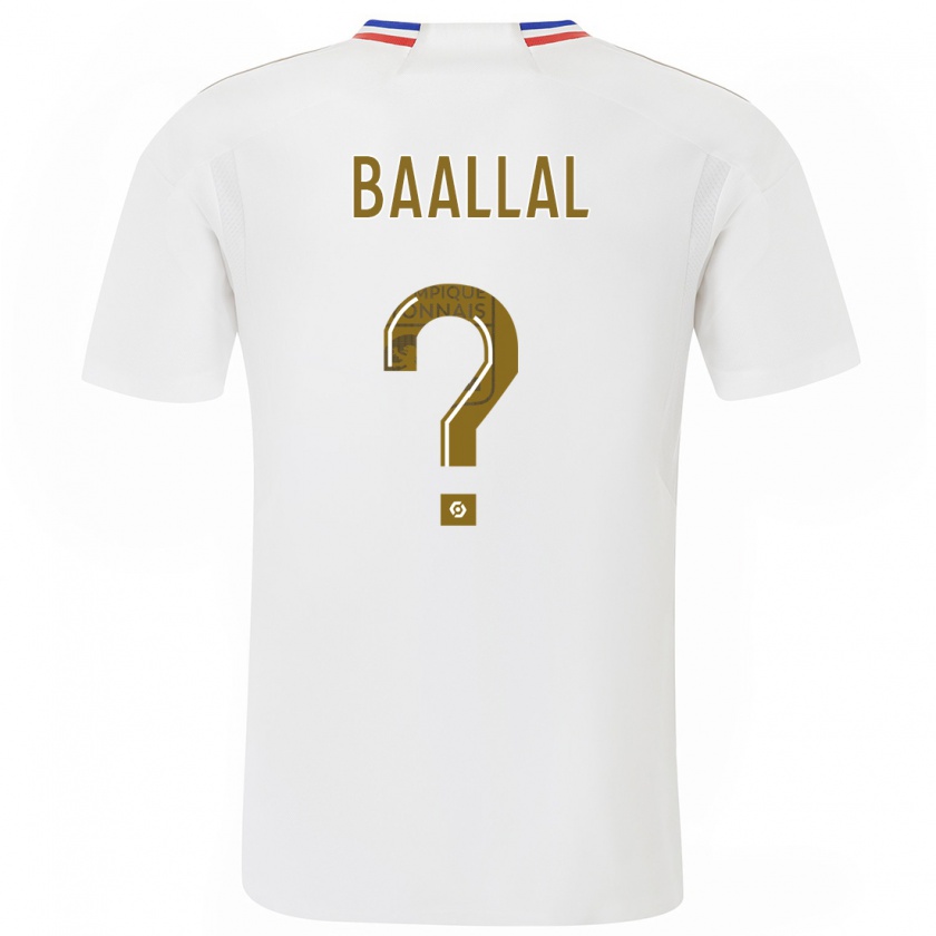 Kandiny Kinderen Abdellah Baallal #0 Wit Thuisshirt Thuistenue 2023/24 T-Shirt België