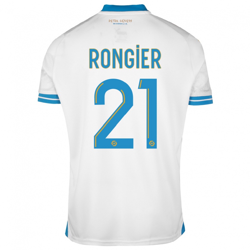 Kandiny Kinderen Valentin Rongier #21 Wit Thuisshirt Thuistenue 2023/24 T-Shirt België