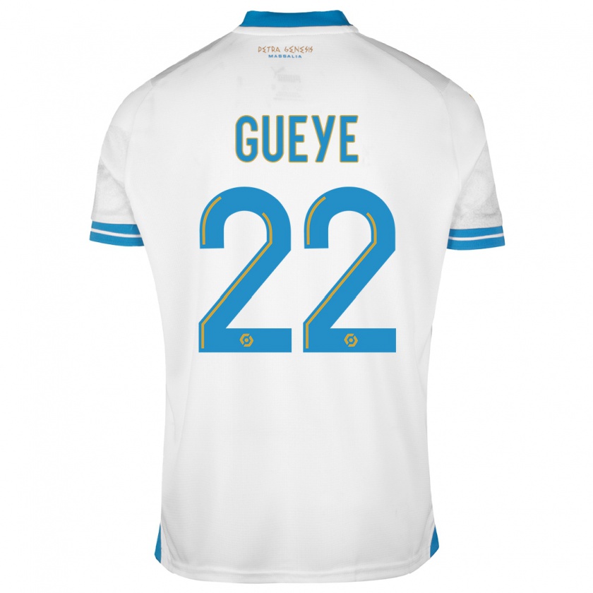 Kandiny Kinderen Pape Gueye #22 Wit Thuisshirt Thuistenue 2023/24 T-Shirt België