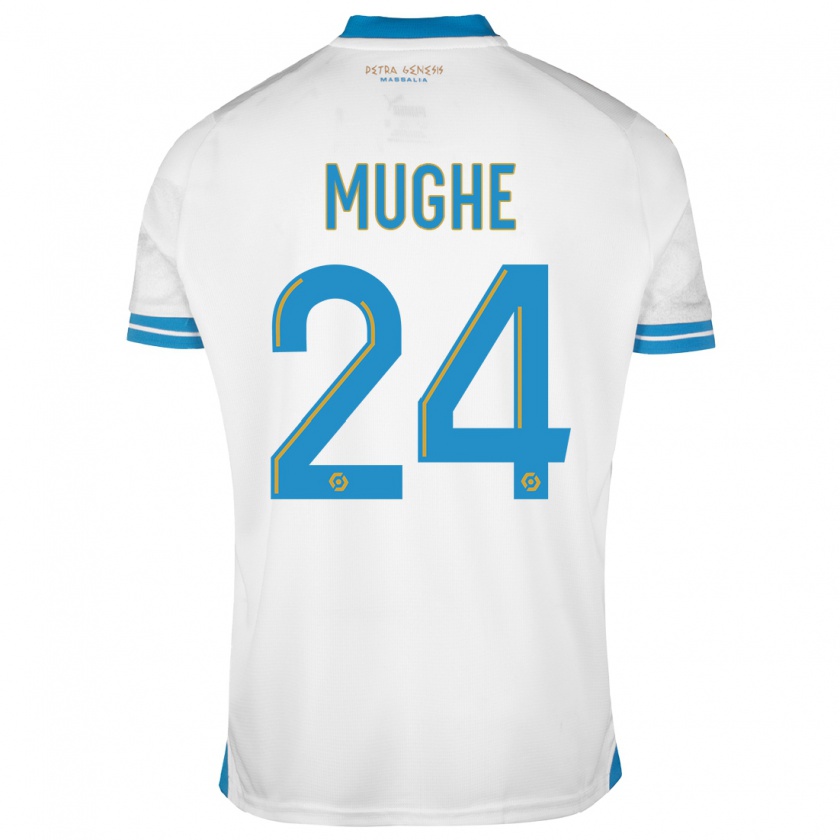 Kandiny Kinderen François Mughe #24 Wit Thuisshirt Thuistenue 2023/24 T-Shirt België