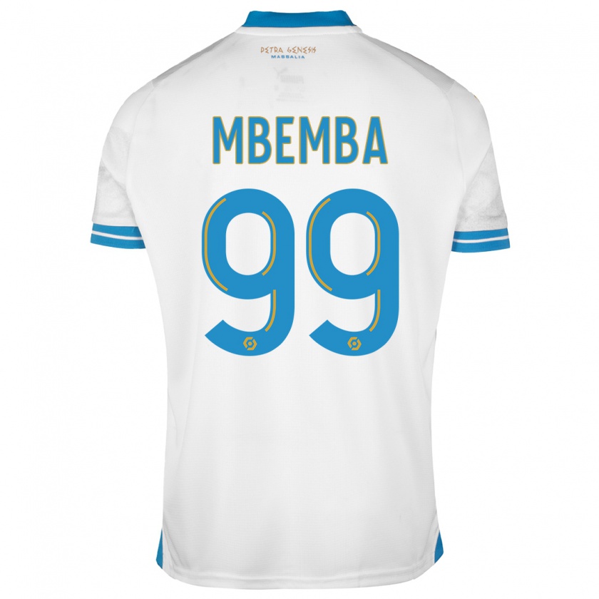 Kandiny Kinderen Chancel Mbemba #99 Wit Thuisshirt Thuistenue 2023/24 T-Shirt België