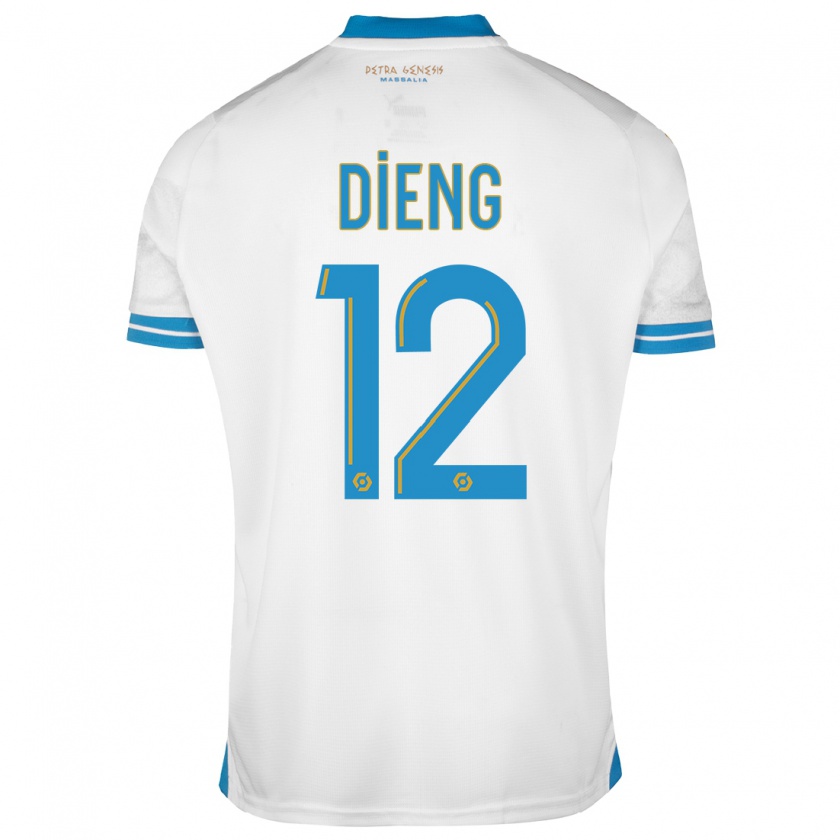 Kandiny Bambino Maglia Bamba Dieng #12 Bianco Kit Gara Home 2023/24 Maglietta