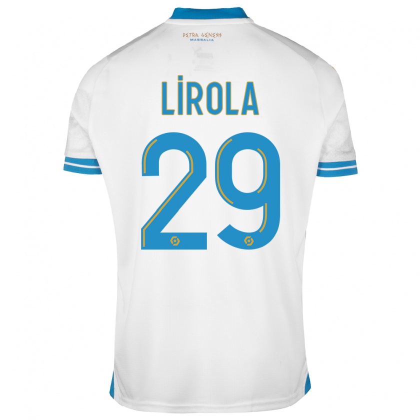 Kandiny Bambino Maglia Pol Lirola #29 Bianco Kit Gara Home 2023/24 Maglietta