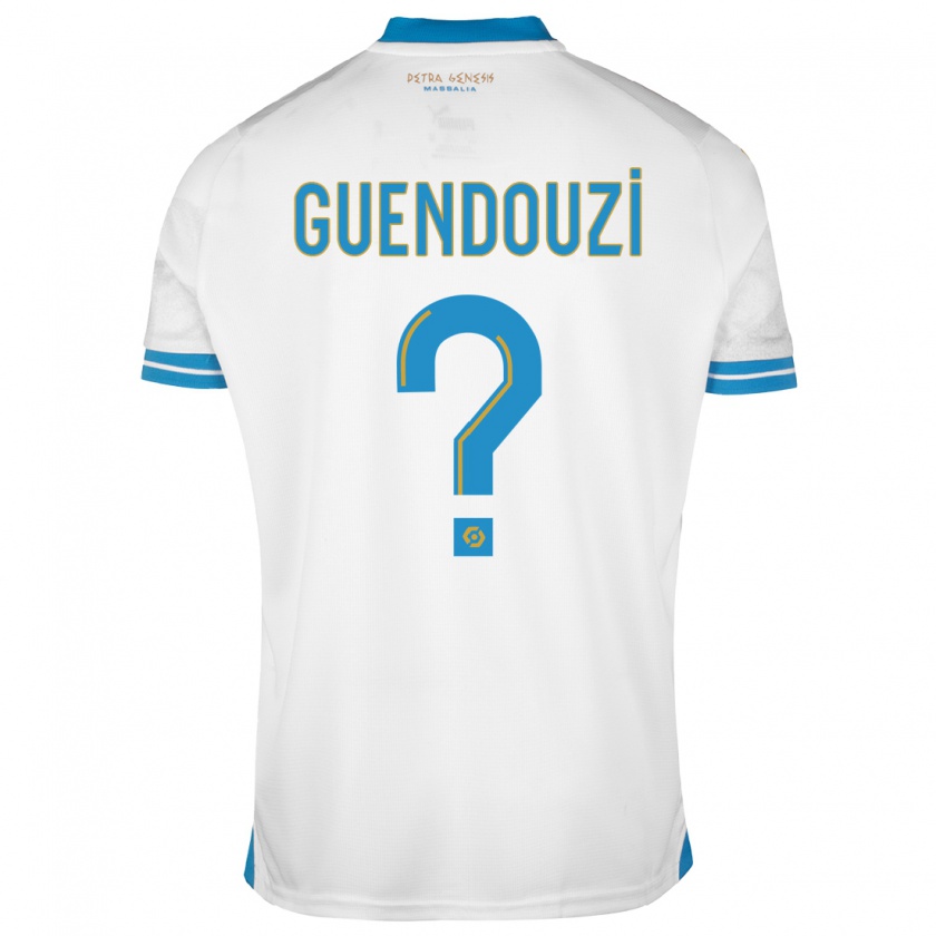 Kandiny Kinderen Milan Guendouzi #0 Wit Thuisshirt Thuistenue 2023/24 T-Shirt België