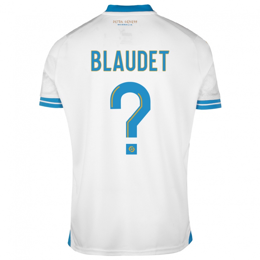 Kandiny Kinderen David Blaudet #0 Wit Thuisshirt Thuistenue 2023/24 T-Shirt België