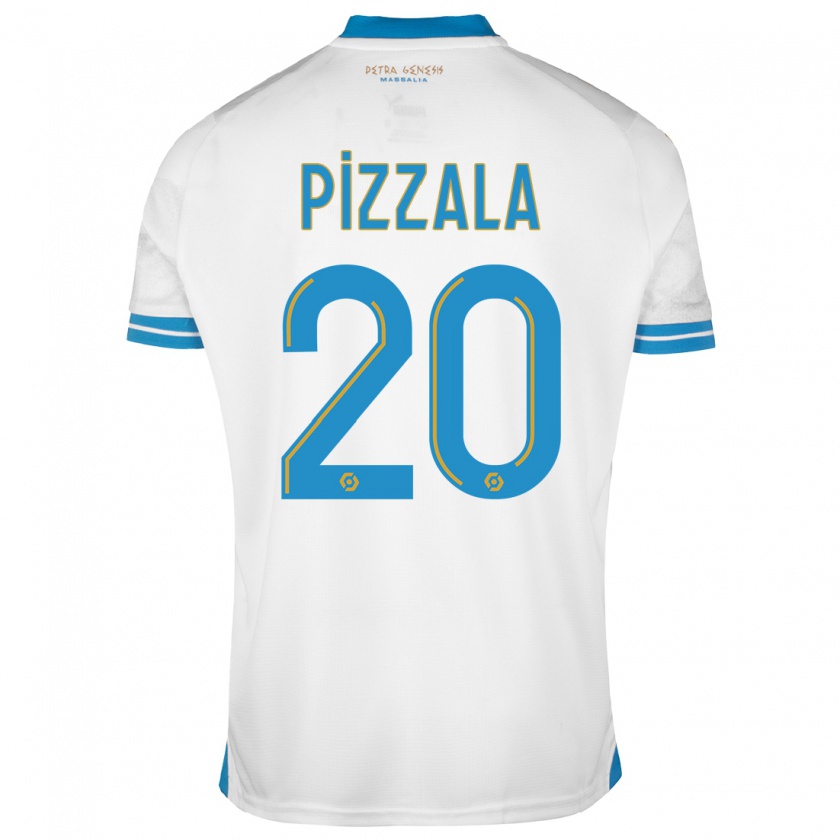 Kandiny Kinderen Caroline Pizzala #20 Wit Thuisshirt Thuistenue 2023/24 T-Shirt België