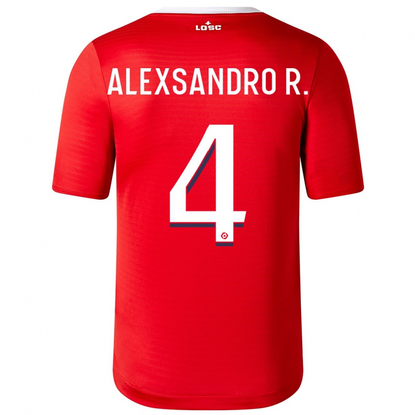 Kandiny Bambino Maglia Alexsandro #4 Rosso Kit Gara Home 2023/24 Maglietta