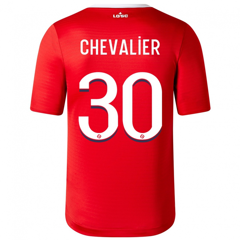 Kandiny Kinderen Lucas Chevalier #30 Rood Thuisshirt Thuistenue 2023/24 T-Shirt België