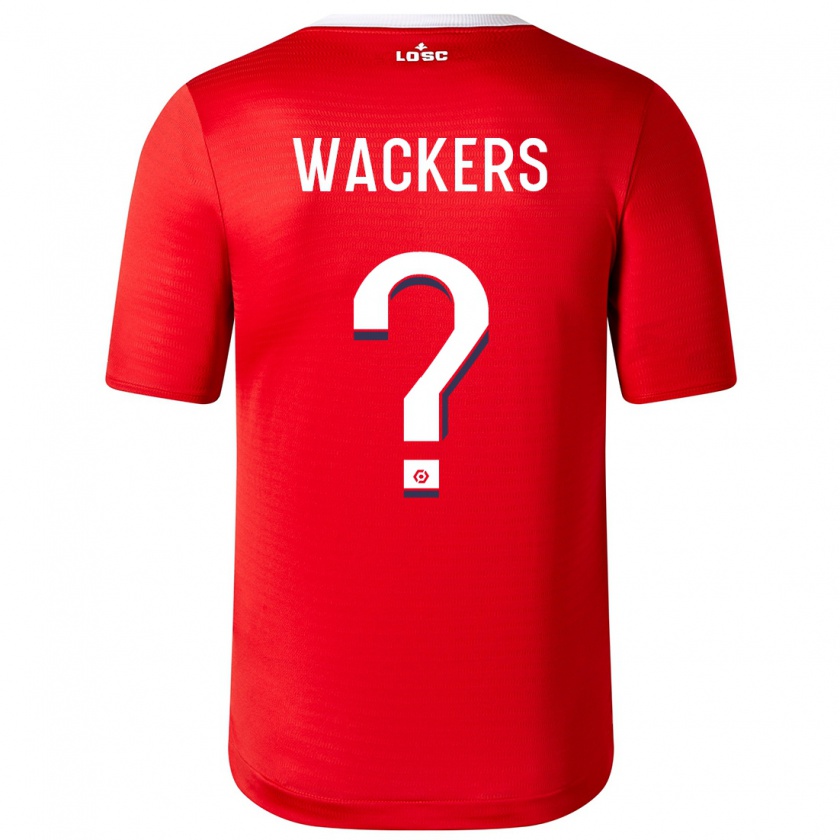 Kandiny Kinderen Maxime Wackers #0 Rood Thuisshirt Thuistenue 2023/24 T-Shirt België